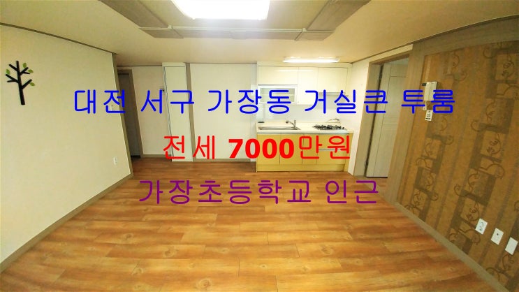  (대전 서구 가장동) 가장초 인근에 있는 완전 저렴한 거실큰 투룸 전세 매물입니다 ^^