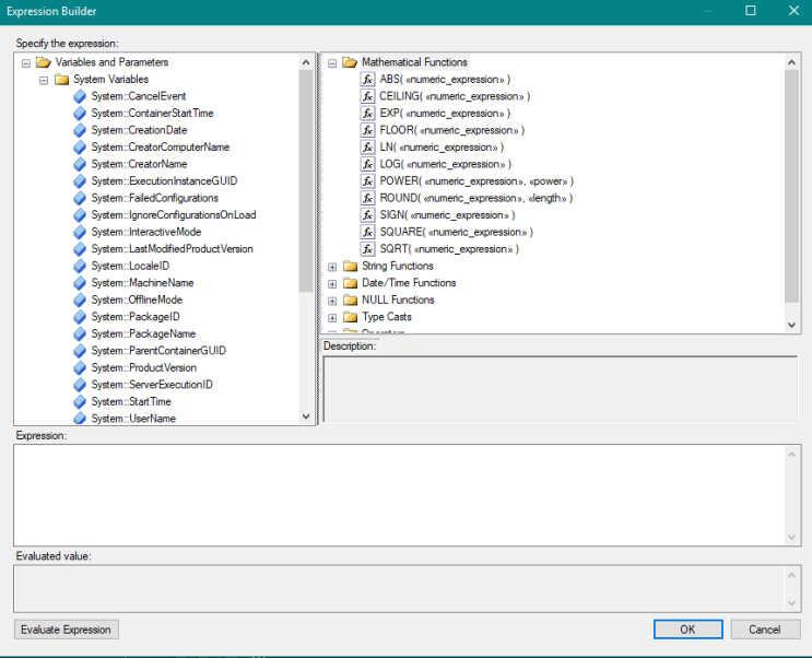  SSIS: System Variables Overview(시스템 변수)