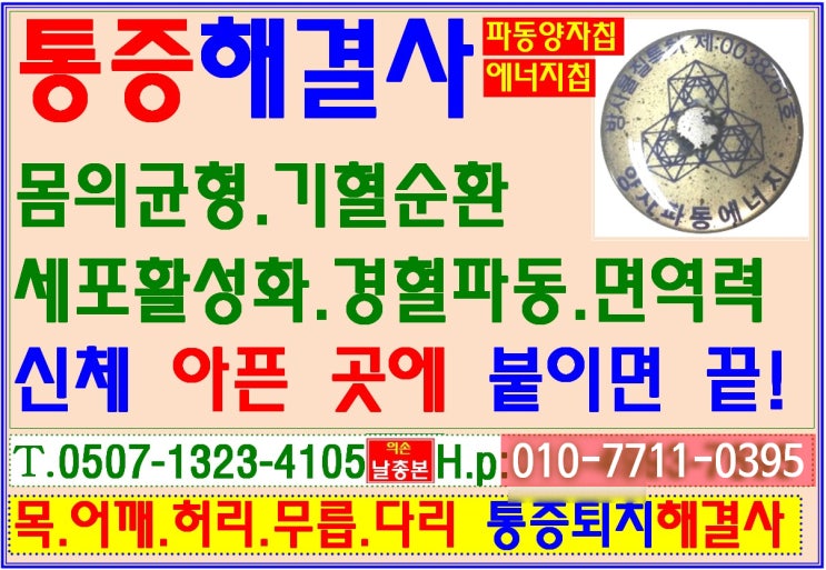  파동양자칩(에너지칩)활용법