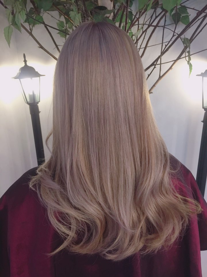  탈색할땐 홍대 까헤어! 로즈브라운 블론드 컬러  hongdae hair salon resebrown blonde color