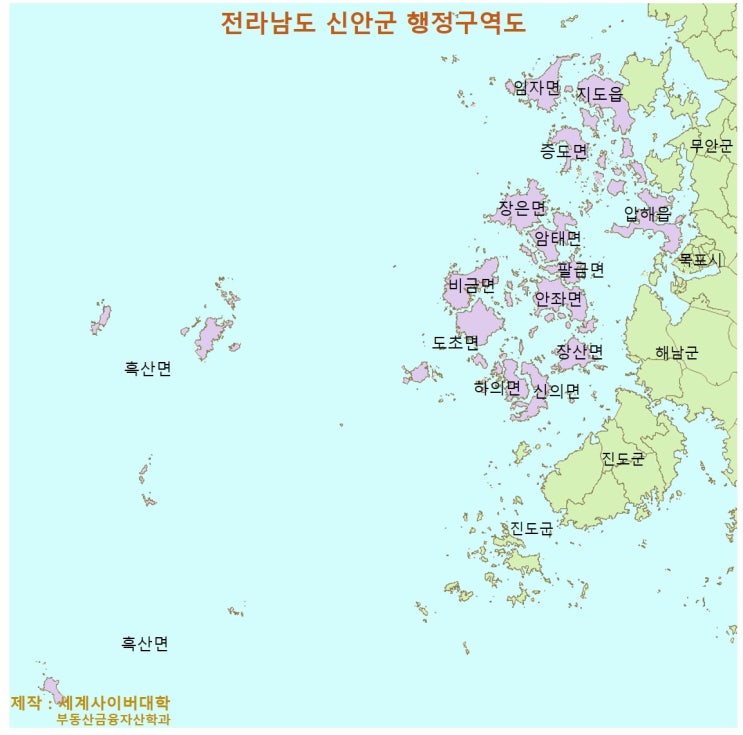 2019년 전남 신안군에서 가장 높은 층수 건물(최고층) 상위 20위 정보