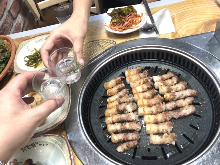  부천맛집추천: 맛찬들 왕소금구이 삼겹살 & 목살 맛집의 정석 / 부천회식 Perfect!!!