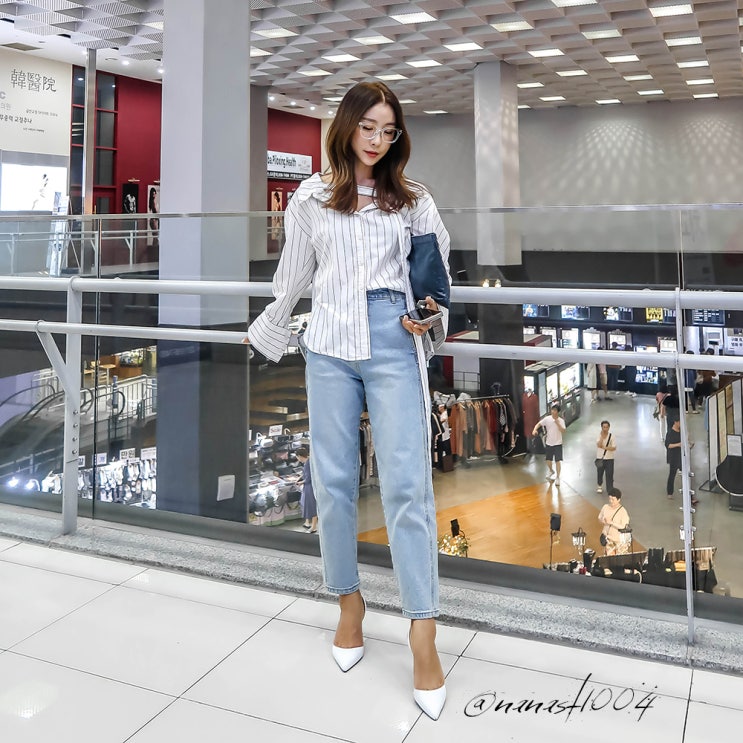  여자 청바지 코디 프론트로우 W컨셉에서 하이웨스트로 겟!@여자데님브랜드