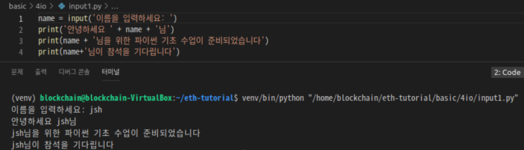  [python] 입력과 출력