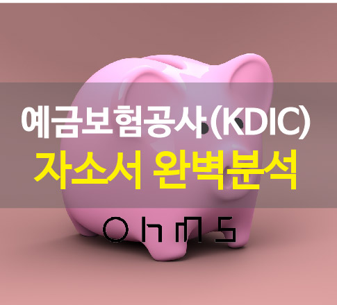  [19하반기] 예금보험공사(KDIC) 자소서 작성법 가이드 (설립목적부터 주요업무까지 완벽분석)