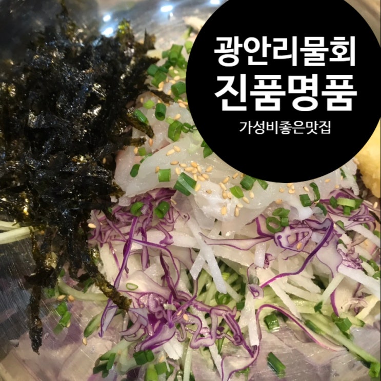  진품명품 명품물회 광안리 맛집 물회맛집