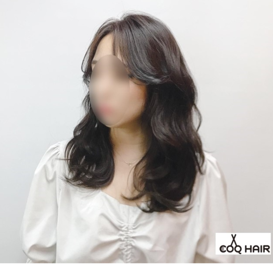  청순하면서 여성스러워 중간머리 레이어드펌