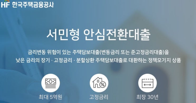  서민형 안심전환대출에 대해서 알아보자.
