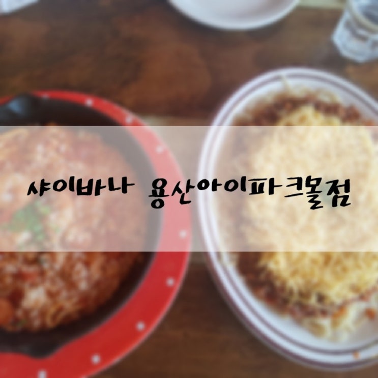  용산역 아이파크몰 맛집:: 샤이바나 SHY BANA