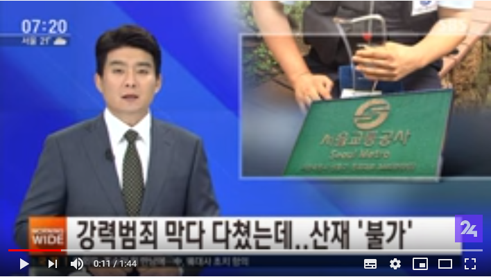 강력범죄 막다 다친 지하철 보안관, 산재 처리에 눈칫밥 / SBS 강력범죄 막다 다친 지하철 보안관, 산재 처리에 눈칫밥 / SBS