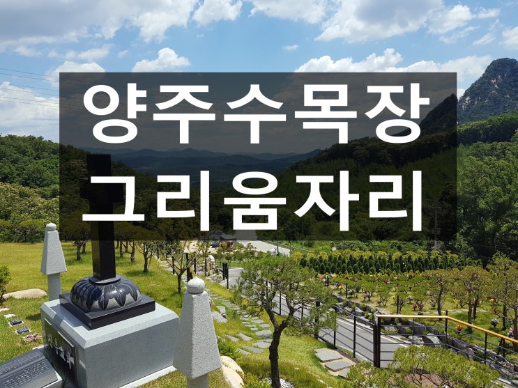  양주수목장 선택하길 잘한것 같아요.