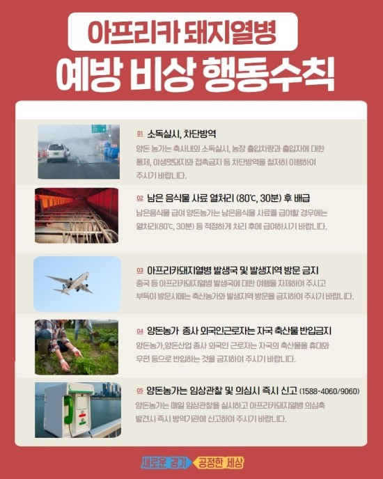  경기도, 돼지열병 확산 방지에 총력 대응 