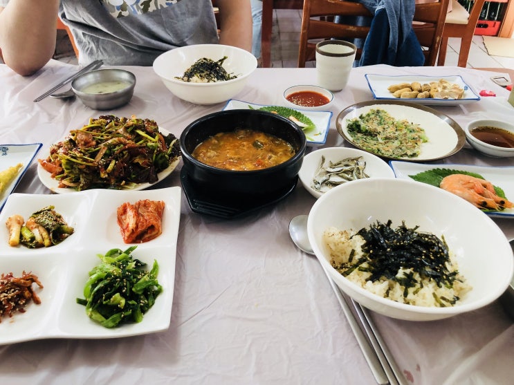 통영 멸치쌈밥 멸치마을 돈스파이크 맛집