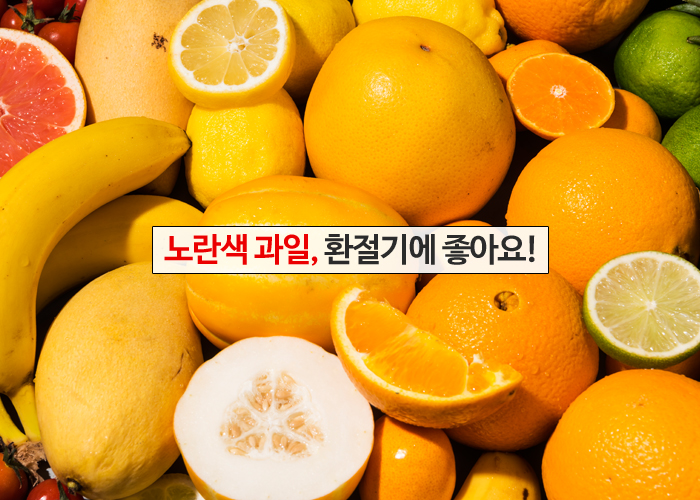  노란색 과일, 환절기에 좋아요!