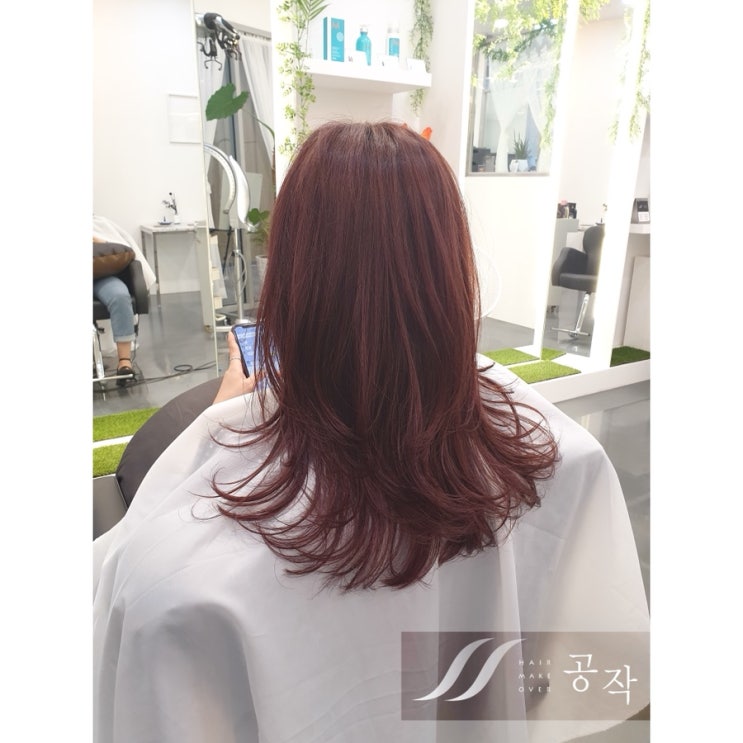 하남/미사1인미용실 공작헤어메이크오버 - 투톤 바이올렛 컬러