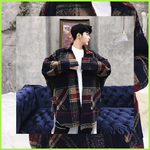  모노포스 체크패턴 코트 MC04