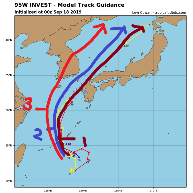  (9.19.오전 8시 추가) 17호 태풍 타파 예측 경로! - 대한해협 가능성 높아! 99W 사망! 21.제주도부터 22-23. 태풍 영향 비! 연직시어(윈드시어)의 뜻!