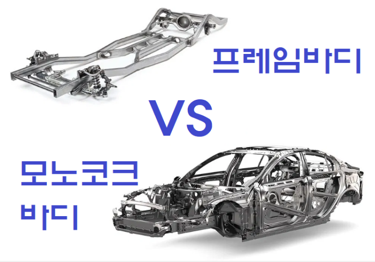 [자동차 바디] 모노코크(유니바디) VS 바디 온 프레임(프레임바디) 장단점 비교분석!