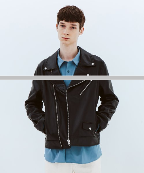  [반짝특가] 램스킨 스냅 라이더 자켓 블랙|LAMB SKIN SNAP RIDER JACKET BLACK