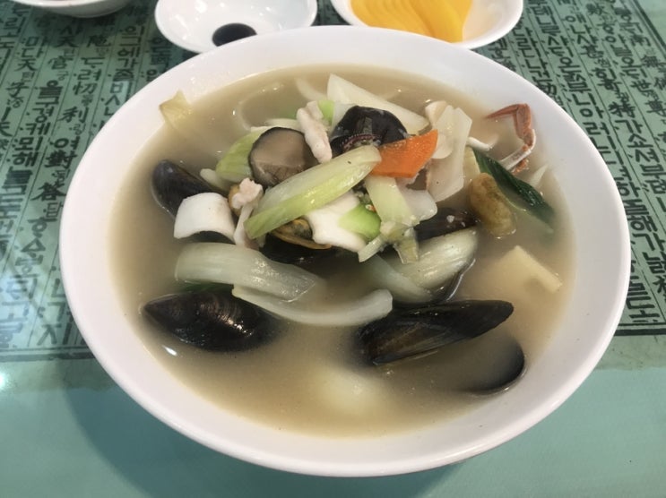  해장하려고 백짬뽕 했네요