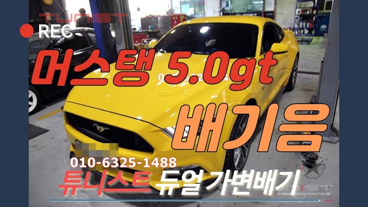  머스탱 5.0 GT 듀얼 가변배기 작업후 배기음 작렬