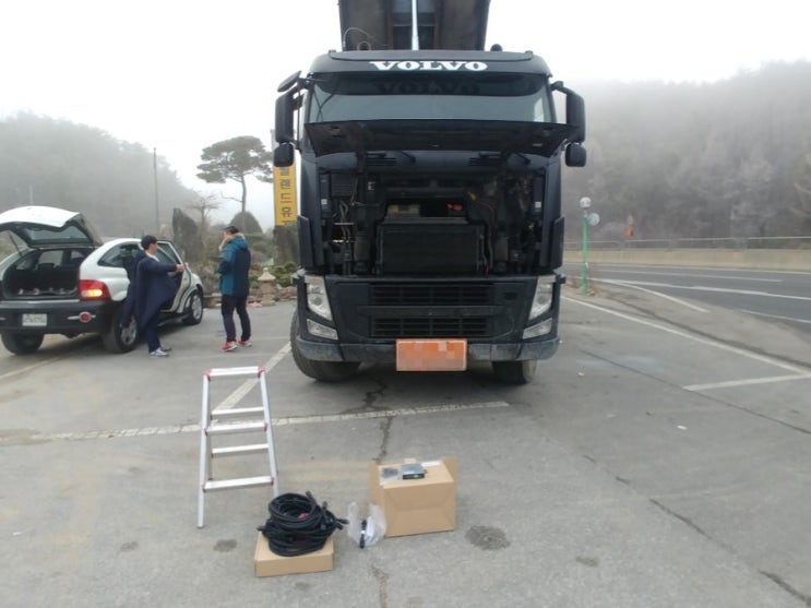  볼보트럭 로드로드(차량탑재형 중량표시기) 설치