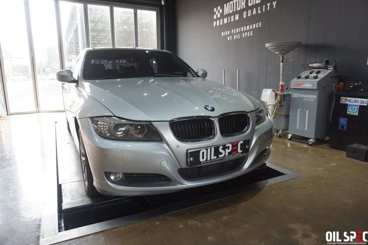  평택수입차엔진오일교환전문점 오일스펙 BMW E90 320D 제넘 X1 5W-40 합성오일교환/ZF6HP 미션오일교환/야코 BVX 1000 75W-90 리어디퍼런셜기어오일교환