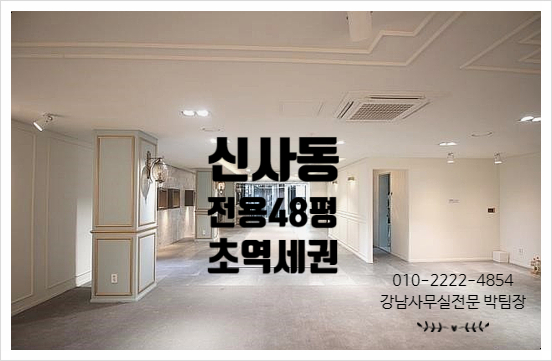  컨디션 최상에 역세권 신사동 사무실임대
