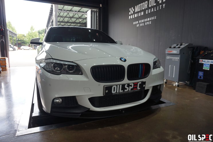  평택수입차엔진오일교환전문점 오일스펙 BMW F10 528i 야코 갤럭시 RS 0W-40 합성오일교환