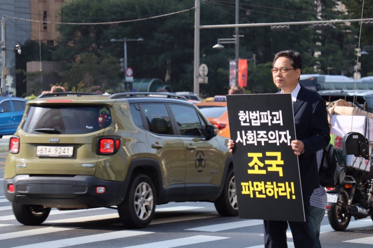  ‘헌정유린 타도 및 위선자 조국 사퇴 국민 서명 운동’