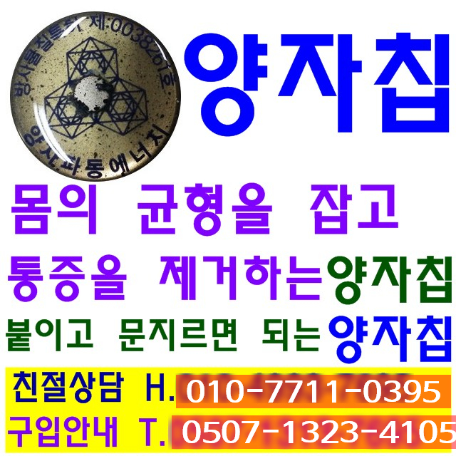 몸의 균형을 잡아주고 통증을 제거하는 양자칩