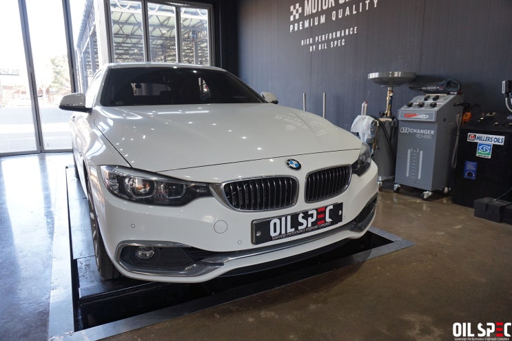  평택수입차엔진오일교환전문점 오일스펙 BMW F30 328i 야코 RS  갤럭시 5W-40 합성오일교환