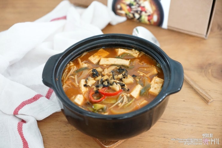  저녁메뉴추천 하이프레시 밀키트 우렁된장찌개