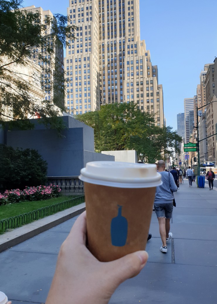 블루보틀 커피와 함께 뉴욕 센트럴파크 산책 - 플라자호텔 푸드코트 루크스 랍스터롤 냠냠