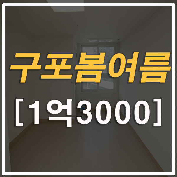 부산쓰리룸전세 북구 구포 실입주금 1300만원??