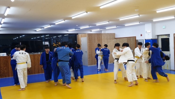  용인대투혼유도 - 9월 셋째주 운동 중