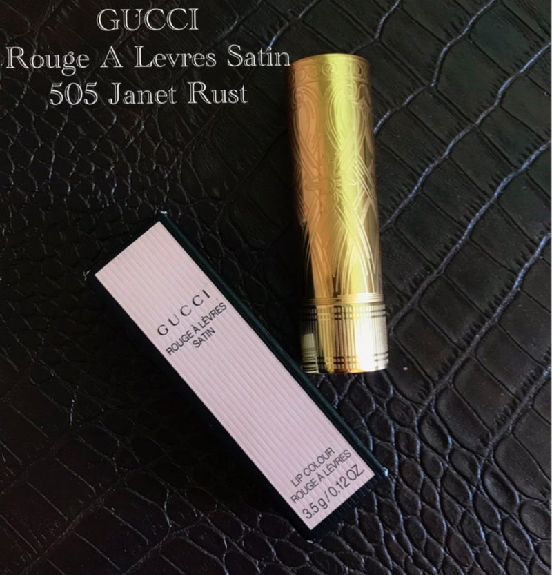 [구찌]루즈 아 레브르 사틴 505자넷 러스트 리뷰(GUCCI Rouge A Levres Satin 505 Janet rust)