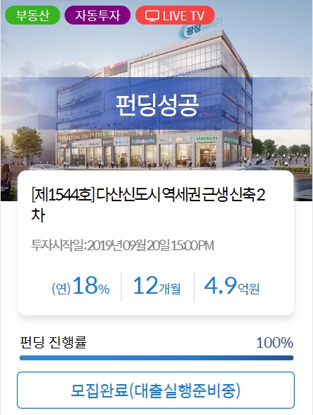  [P2P 투자] 헬로펀딩 다산신도시 역세권 근생신축에 투자했습니다!