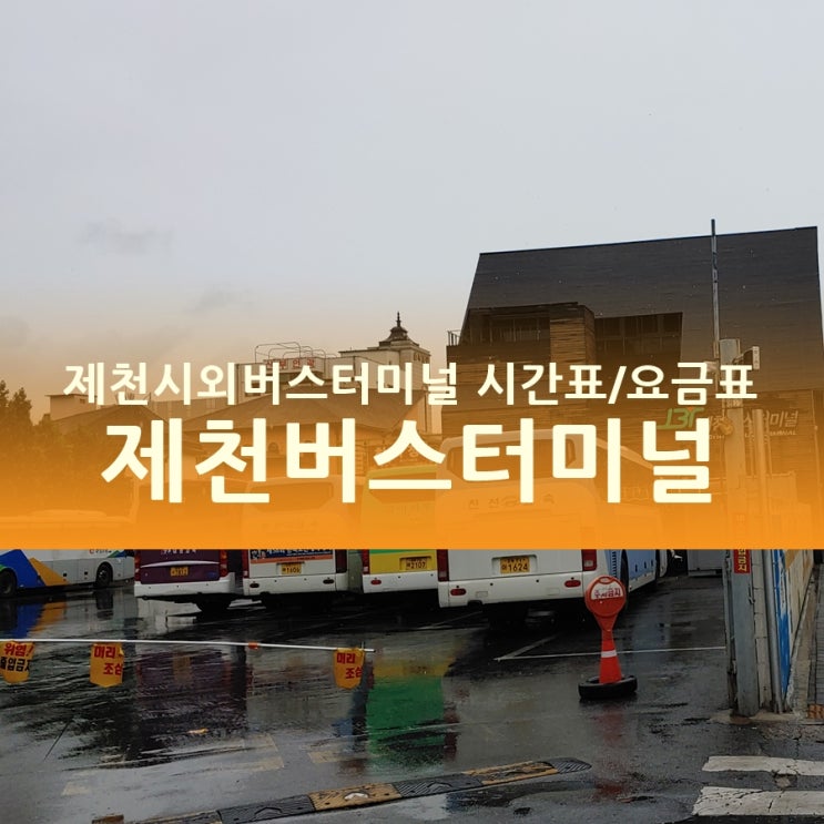  제천시외버스터미널 시간표/요금표, 청풍호반 가을로!