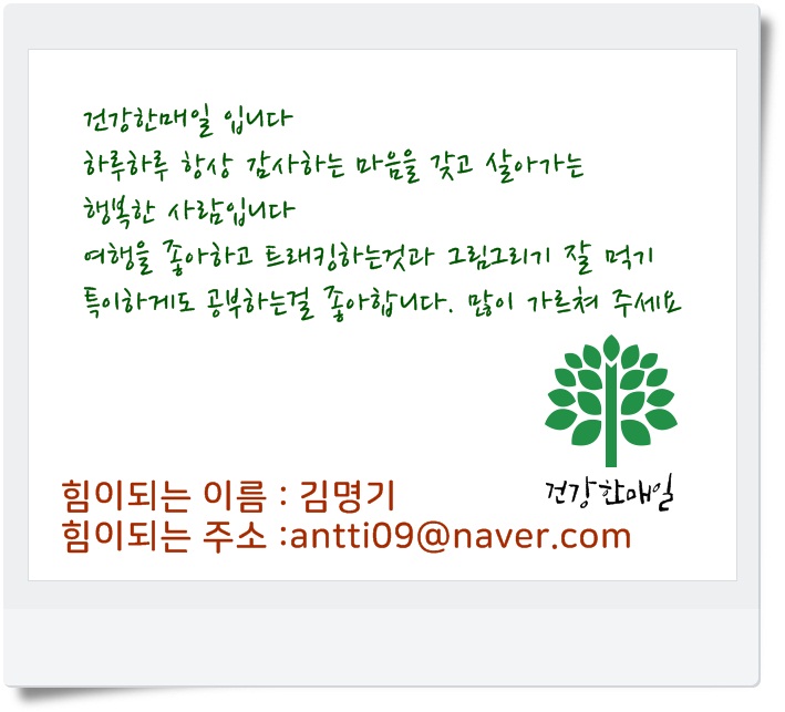  건강한매일 템플릿