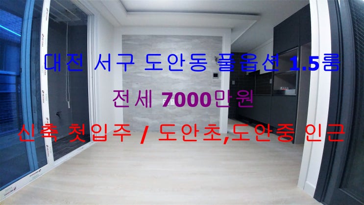  (대전 서구 도안동) 도안초,도안중 인근에 있는 신축 첫입주 풀옵션 1.5룸! 전세매물입니다 ^^