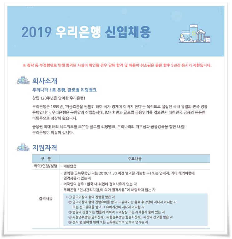  [우리은행채용] 하반기 NCS 직업기초능력평가 정보 필수 CHECK!