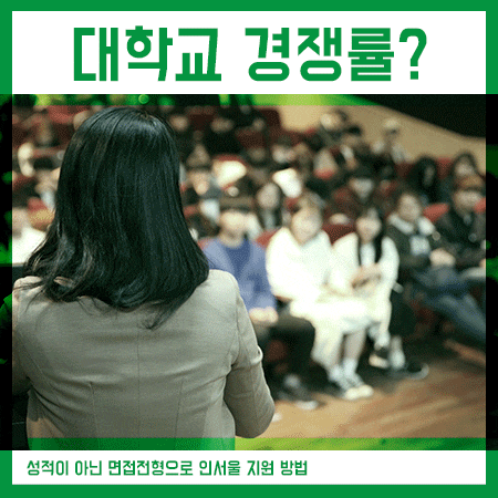  대학교경쟁률 면접의 역량에 따라 가능한곳?