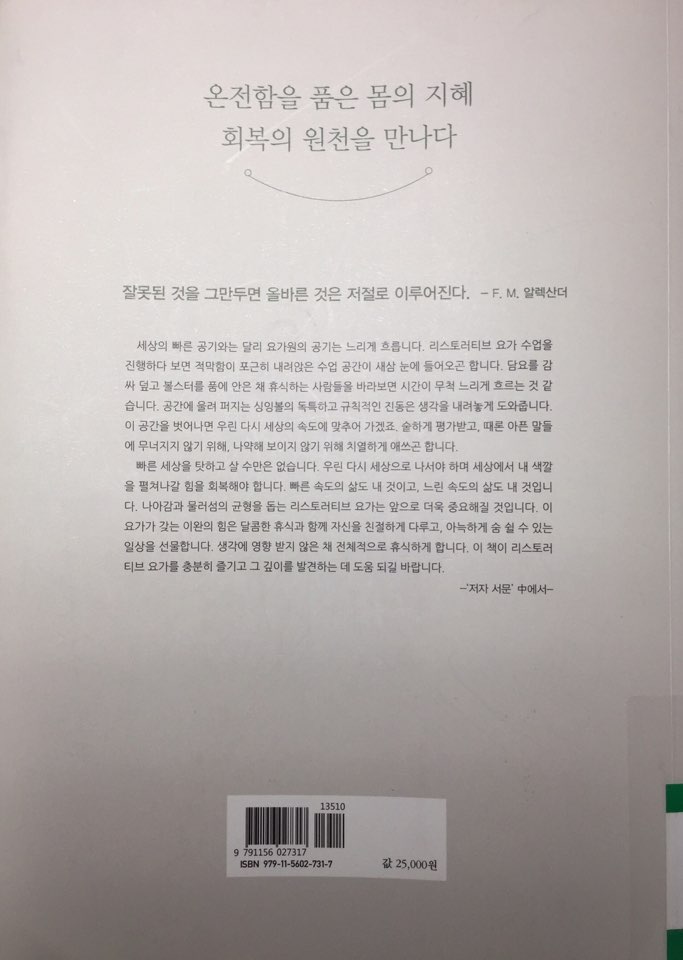  리스토러티브 요가(달콤한 이완요가의 힘)_최다희_행복에너지