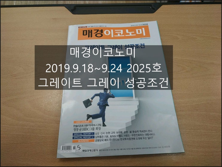  매경이코노미 2019.9.18~9.24 2025호 그레이트 그레이 성공조건