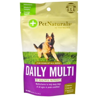 강아지 멀티비타민 - Pet Naturals of Vermont, 데일리 멀티비타민, 강아지 전용, 츄어블 30개, 3.70 oz (105 g)