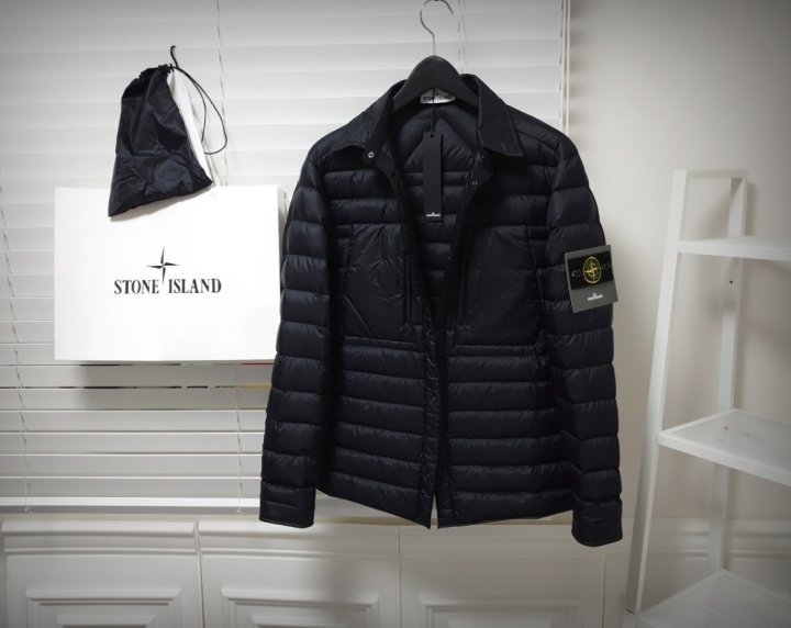  Stone Island 스톤아일랜드 마이크로 리얼 다운자켓 - 블랙