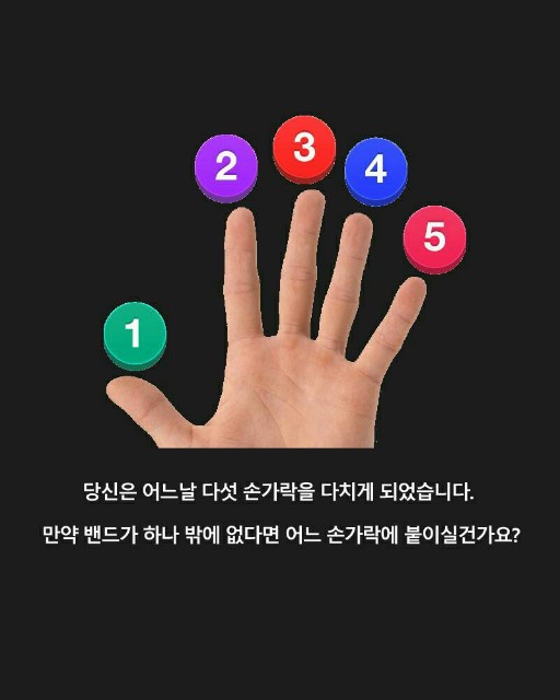  손가락심 연애 리테스트