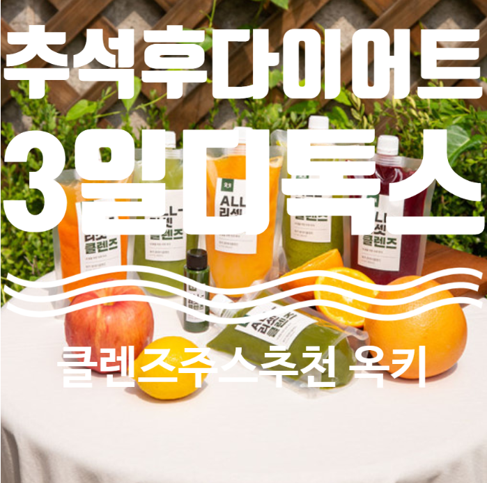  클렌즈주스레시피 추석 후 다이어트 3일 디톡스