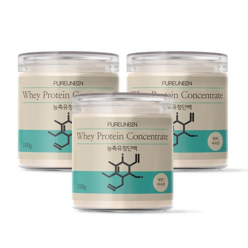  푸른빈 WPC 농축 유청단백질 분말 가루, 100g, 3개
